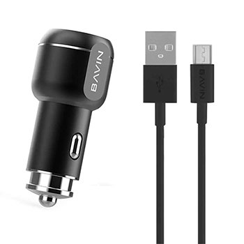 شارژر فندکی و کابل Micro USB باوین PC526